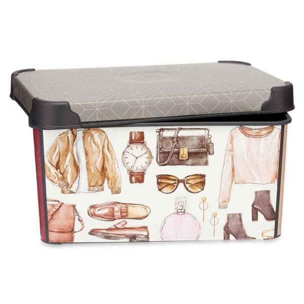 Opbevaringsboks Kipit STYLE BOX-5L-3 Plastik Vintage 5 L 19 x 13,5 x 29 cm (12 enheder)