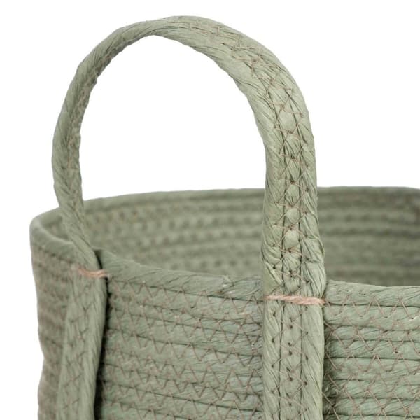 Set med kurve 42 x 42 x 48 cm Mint Naturlig fiber (3 Dele)
