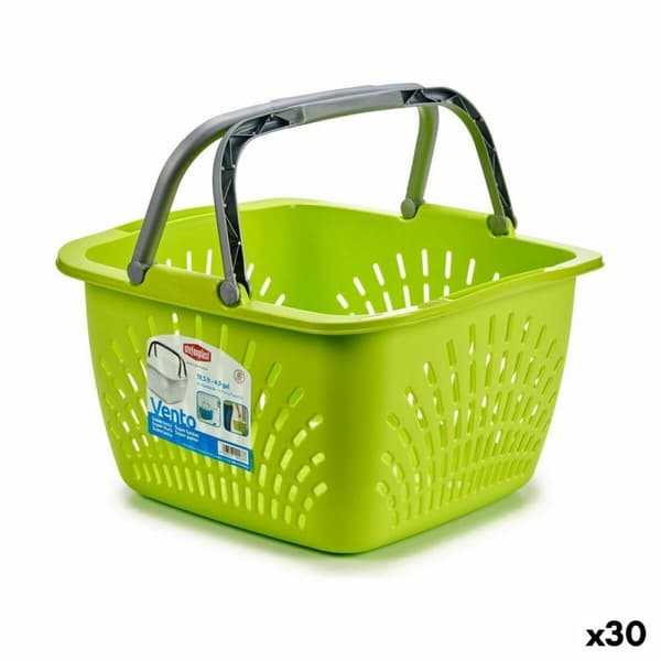 Vasketøjskurv Stefanplast PR163P Brun Plastik 18 L 39 x 21,5 x 39 cm Med håndtag (30 enheder)