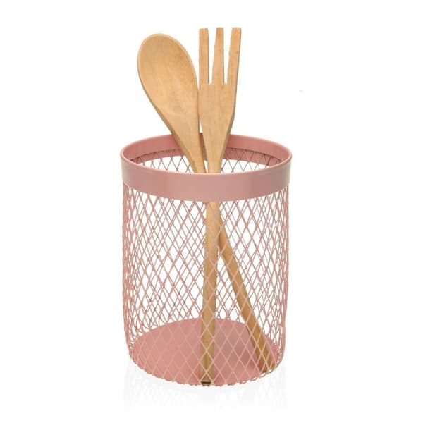 Ruukku keittiövälineille Versa Metalli Teräs 11,5 x 15,5 x 11,5 cm Pinkki
