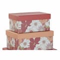 Pikkukuva 2 / 3: Setti pinottavia järjestelylaatikoita DKD Home Decor Fuksia Valkoinen Persikka Kartonki (43,5 x 33,5 x 15,5 cm)