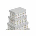 Pikkukuva 2 / 3: Setti pinottavia järjestelylaatikoita DKD Home Decor Harmaa Lemmikit Kartonki (43,5 x 33,5 x 15,5 cm)