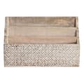 Pikkukuva 2 / 4: Monikäyttöinen järjestelijä DKD Home Decor Valkoinen Luonnollinen Mangopuu 32 x 13 x 21 cm 33 x 12 x 21 cm Levyt (12 osaa)