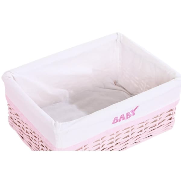 Pyykkikori DKD Home Decor Pinkki korihuonekalut Lasten 44 x 34 x 56 cm 5 Kappaletta