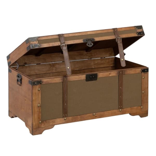 Arkkusetti 90 x 47 x 45 cm Synteettinen kangas Puu (3 Kappaletta)