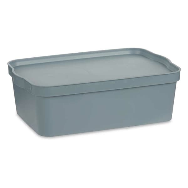 Säilytyslaatikko kannella Kipit TP595-2 Harmaa Muovinen 14 L 29,5 x 14,3 x 45 cm (12 osaa)