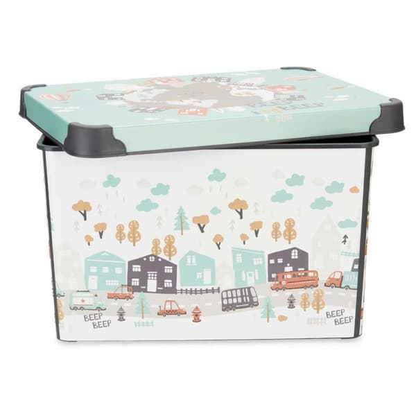 Säilytyslaatikko kannella Kipit STYLE BOX-17L-6 Muovinen Tie 17 L 27,5 x 22 x 36,5 cm Lasten (12 osaa)