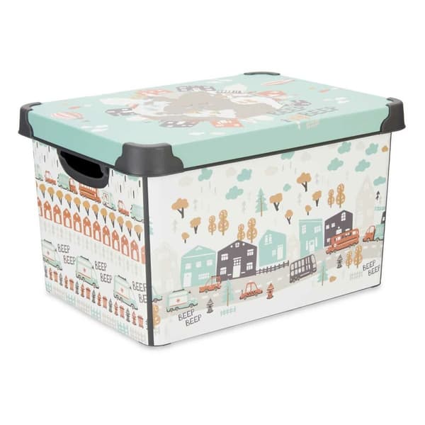 Säilytyslaatikko kannella Kipit STYLE BOX-17L-6 Muovinen Tie 17 L 27,5 x 22 x 36,5 cm Lasten (12 osaa)