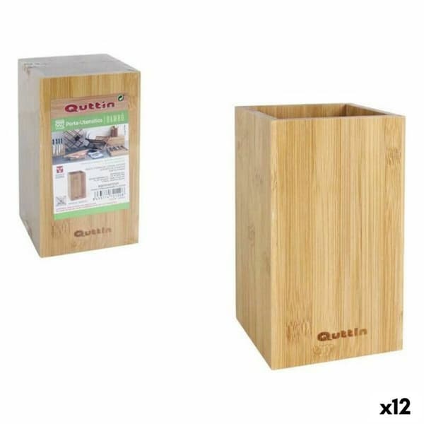 Ruukku keittiövälineille Quttin Bambu 10,5 x 10,5 x 18 cm (12 osaa)