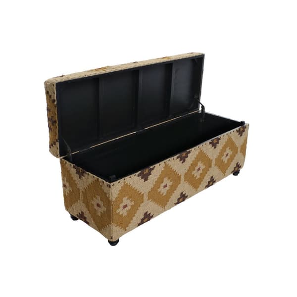 Kiste Home ESPRIT Beige Sennep Bomuld 120 x 40 x 45 cm