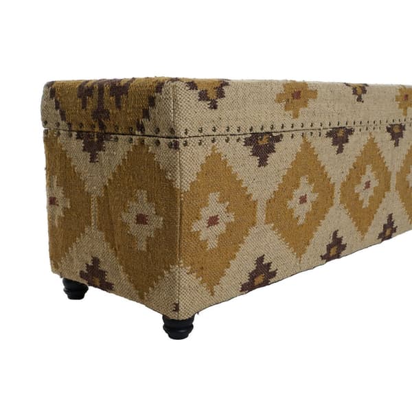 Kiste Home ESPRIT Beige Sennep Bomuld 120 x 40 x 45 cm