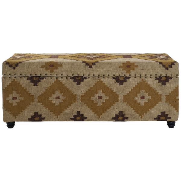 Kiste Home ESPRIT Beige Sennep Bomuld 120 x 40 x 45 cm