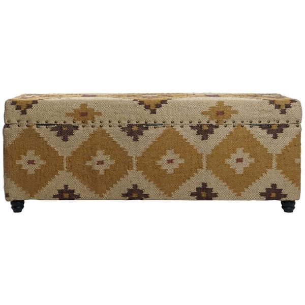 Kiste Home ESPRIT Beige Sennep Bomuld 120 x 40 x 45 cm