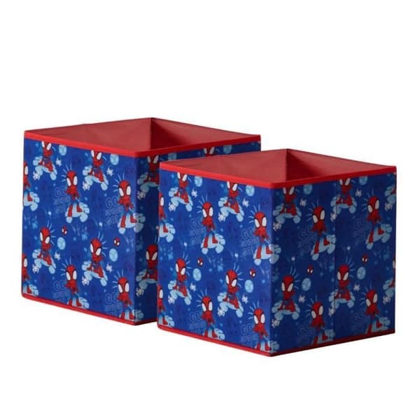 Förvaringslådor - Marvel - Spiderman - Set om 2 - Tyg - 30x30x30 cm