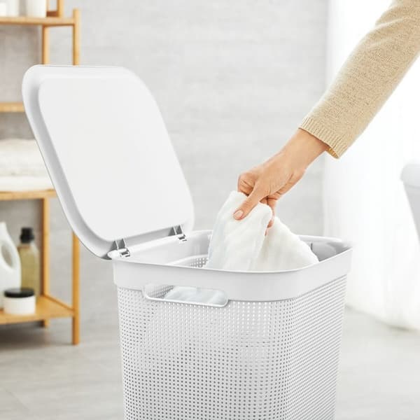 Tvättkorg Rotho Brisen Vit 50 L Plast