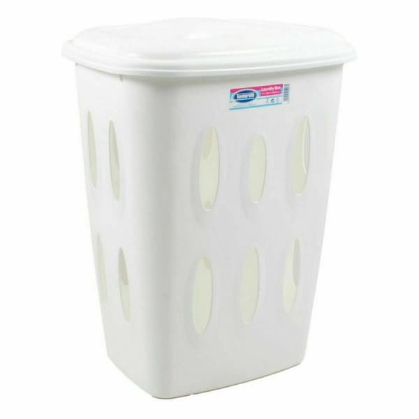 Pyykkikori Tontarelli Laundry Kannellinen 45 L Valkoinen 41 x 33,2 x 54,5 cm (12 osaa)