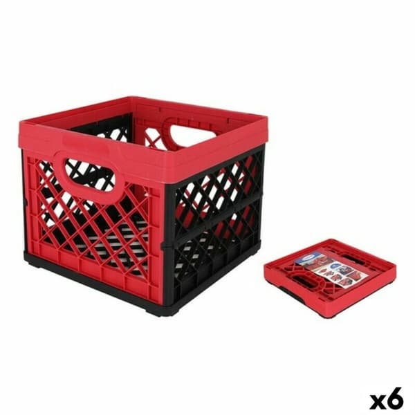 Flerbruksboks Tontarelli Rød Kvadrat 33,5 x 33, x 27,9 cm (6 enheter)