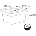 Miniatyrbild 2 av 2: Förvaringslåda - keeper - Cornelia - 12 L - Transparent - Kristallgrå