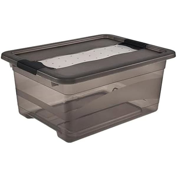 Förvaringslåda - keeper - Cornelia - 12 L - Transparent - Kristallgrå