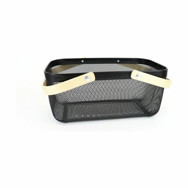 Multifunktionell korg Confortime Trä Metall 40 x 28 x 18 cm (6 antal)