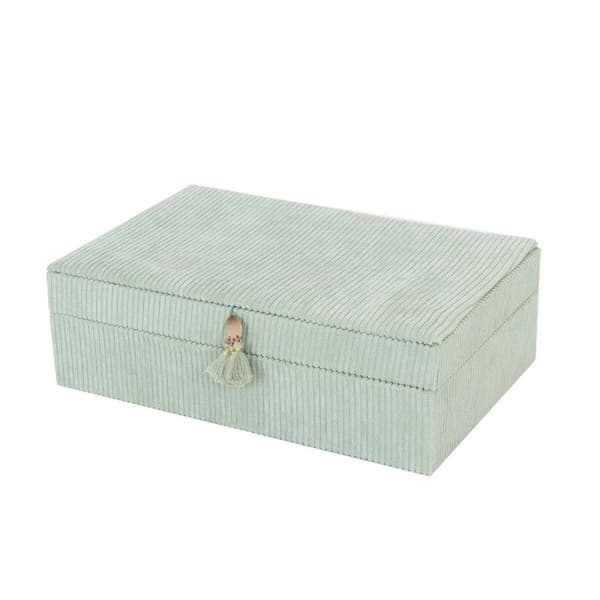 Smykkeskrin Versa Grøn Polyester Pap Spejl 16 x 7,8 x 25 cm