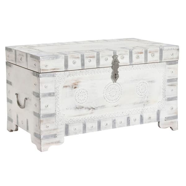 Koffert DKD Home Decor Mangoträ 78,7 x 43 x 45,7 cm