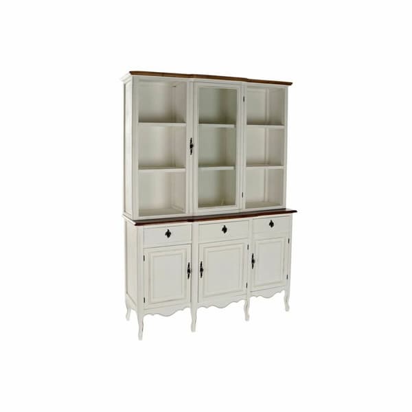 Display Stand DKD Home Decor Hvid Brun Krystal Paulonia træ (138 x 45 x 199 cm)