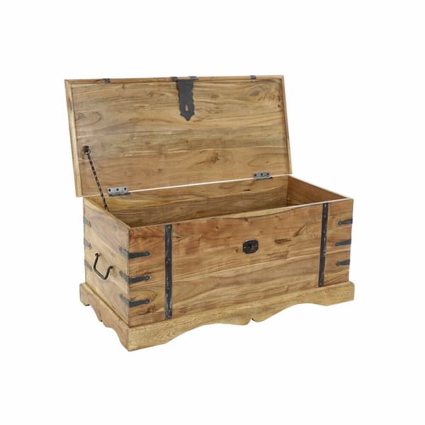 Kiste DKD Home Decor Natur Kolonistil Akacie 90 x 40 x 40 cm