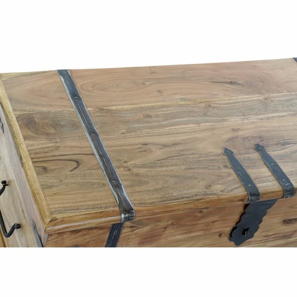 Kiste DKD Home Decor Natur Kolonistil Akacie 90 x 40 x 40 cm