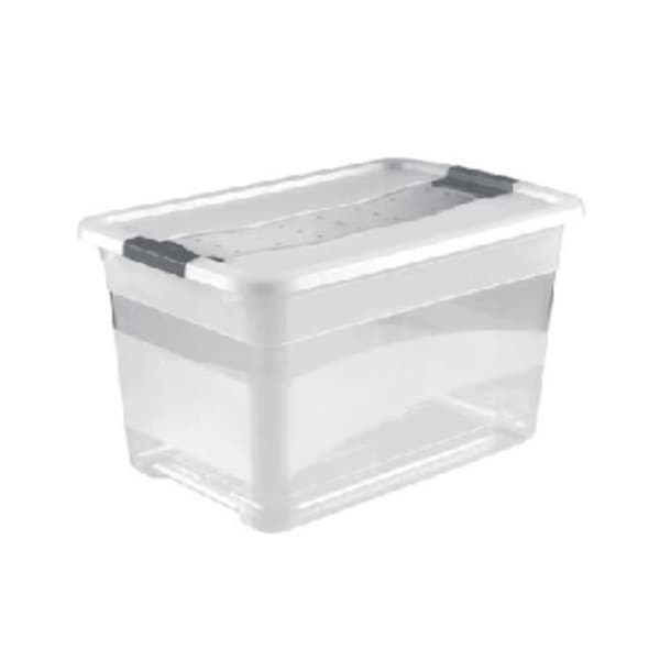 Förvaringslåda - KEEEPER - 52L - Transparent grå - Mått: 340x595x395 mm - Polypropylen