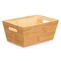 Pikkukuva 2 / 3: Monikäyttöinen kori Kinvara B7656-2515 Luonnollinen Bambu 15 x 29 x 8,5 cm Kahvoilla (12 osaa)
