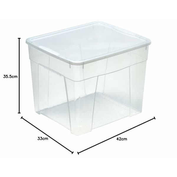 Sankosäiliö Mondex space box 4 h 34,5l Läpinäkyvä polypropeeni 34,5 L 42 x 35 x 33 cm