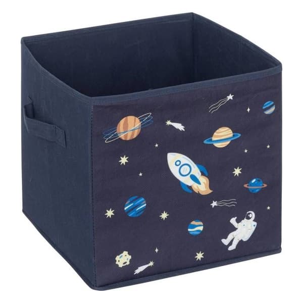 2 stycken barnförvaringskorgar "Espace" 29x29cm blå - Atmosphera inredningsdesigner - Blå