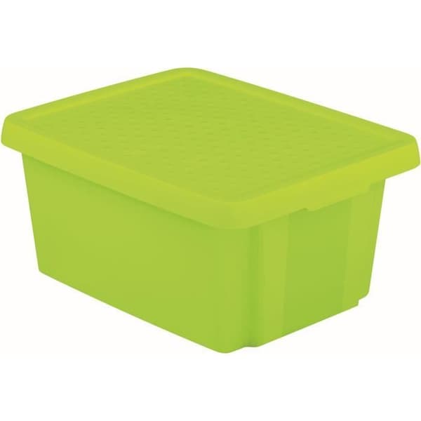 Förvaringslåda - Förvaringsbehållare - Curver Essentials Behållare 16l Med lock Grön 225386