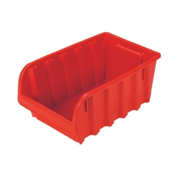 PROFI Röd plastkorg - Förvaringslåda med öppen front, 34x20x15 cm, EF502745