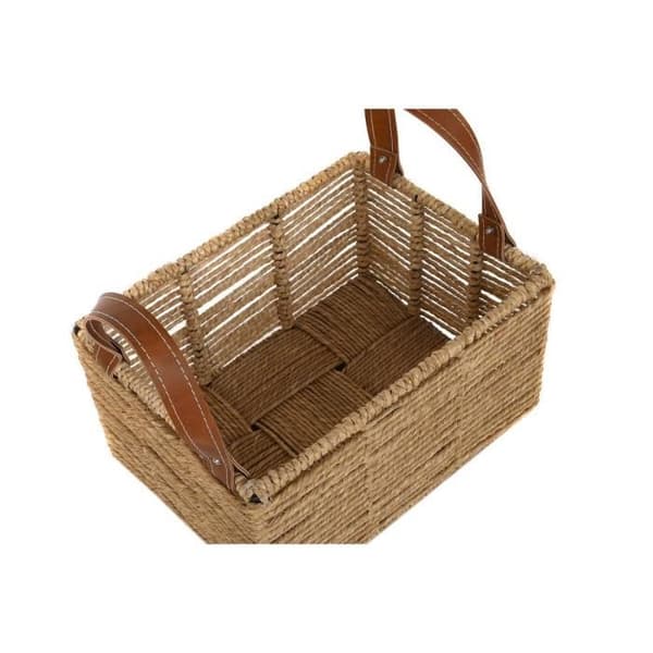 Korgar - Boho - Metall och Snöre - 36 x 27 x 33 cm - 36 x 27 x 20 cm - Vit