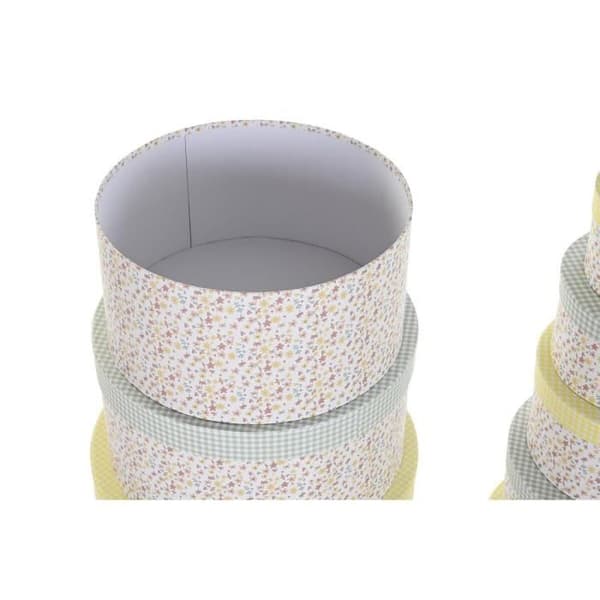 Set med stapelbara förvaringslådor - Flerfärgad - Kartong - 37,5 x 37,5 x 18 cm