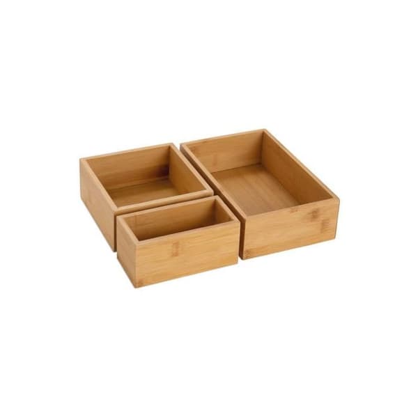Förvaringslådor - Andrea House - AX73022 - 30x23x7cm - Set om 3 - Beige