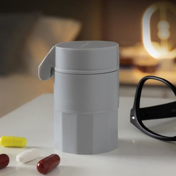 Fivlok InnovaGoods 5-i-1 pillerlåda för att skära och mala läkemedel