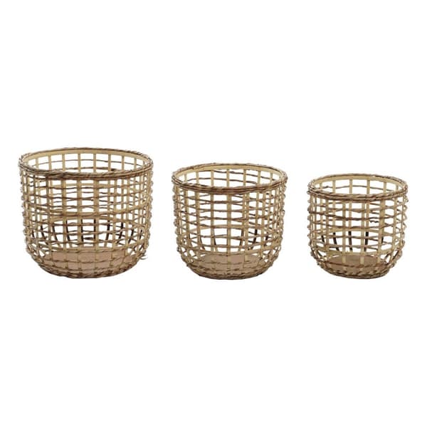 BRUGT Kurvesæt DKD Home Decor FIBRA MAIZ (3 Dele) (Refurbished A)