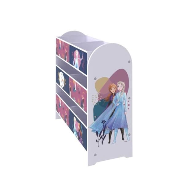 Leksakshylla - Disney Home - Fryst - 6 förvaringsfack i tyg - Lila - Tjej