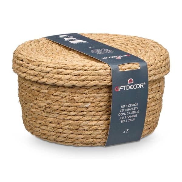Kurvsett SY101703 Naturell Naturfiber (6 enheter)