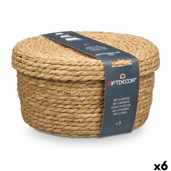 Kurvsett SY101703 Naturell Naturfiber (6 enheter)