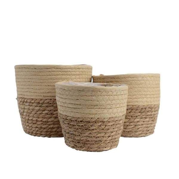 set med jutekorgar (3 enheter)