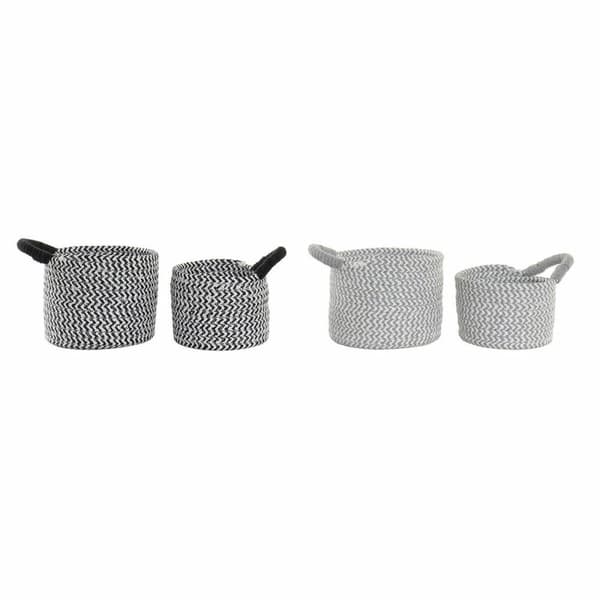 Kurvesæt DKD Home Decor Naturlig fiber 18 x 18 x 14 cm