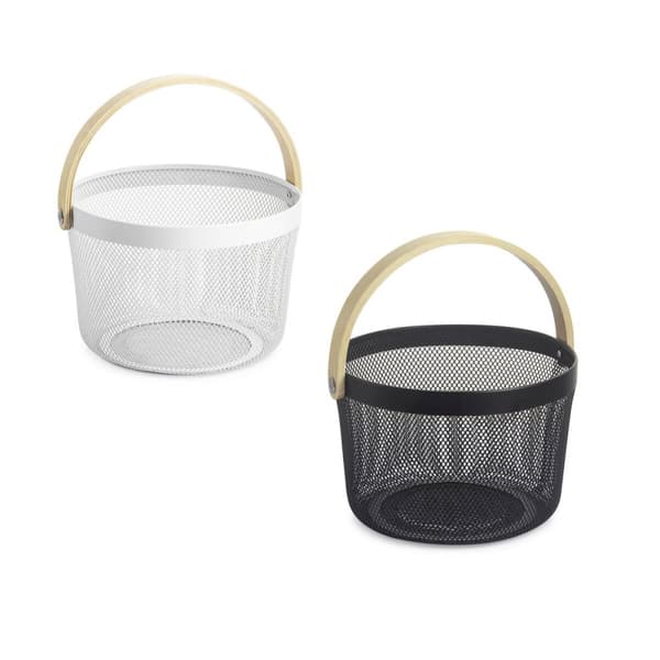 Multibrug kurv Confortime Træ Metal 25,5 x 17,5 cm (6 enheder)