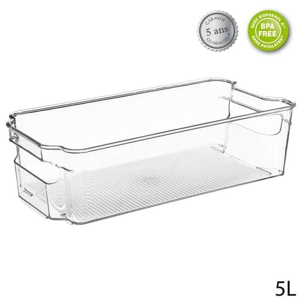 Kylskåp 5 Liter 31x15 Cm - Transparent - Plast - Harts - Vuxen - Dam