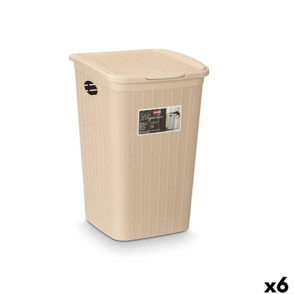 Spandbeholder Stefanplast 30084 Flødefarvet Plastik 50 L 36 x 54,5 x 38 cm (6 enheder)