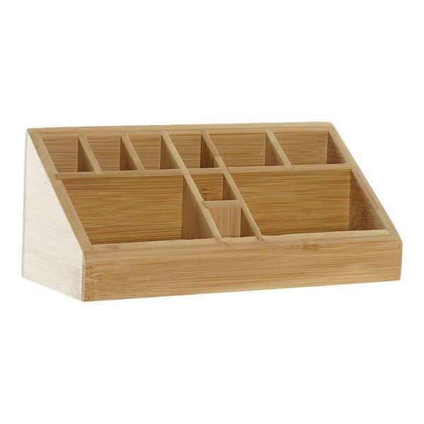 Multifunktionel organizer DKD Home Decor Skrivebord Bambus (23 x 9 x 9.5 cm)