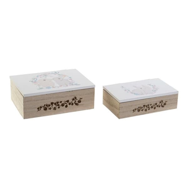 Spil med Dekorative Æsker DKD Home Decor Træ MDF (17 x 12 x 6 cm)
